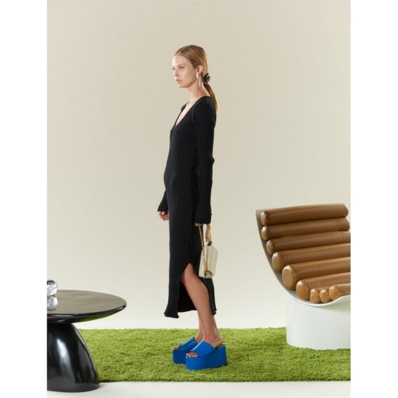 Simon Miller Blackout Platform Sandals Slides in Sea Blue Size 37 - Picture 2 of 9